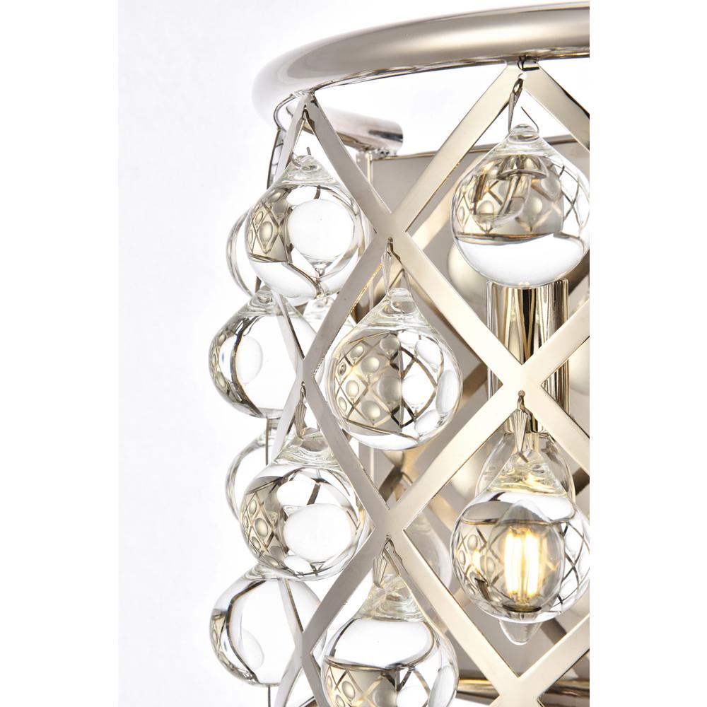 Madison 1 light polished Nickel Wall Sconce Clear Royal Cut Crystal. Picture 3