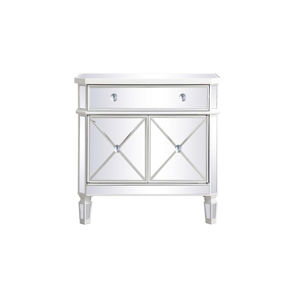 32 inch mirrored cabinet in antique white. Picture 1