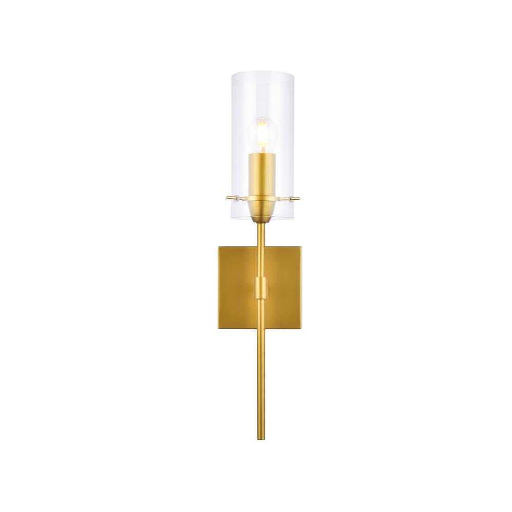 Elsreth 1 light brass wall sconce. Picture 1