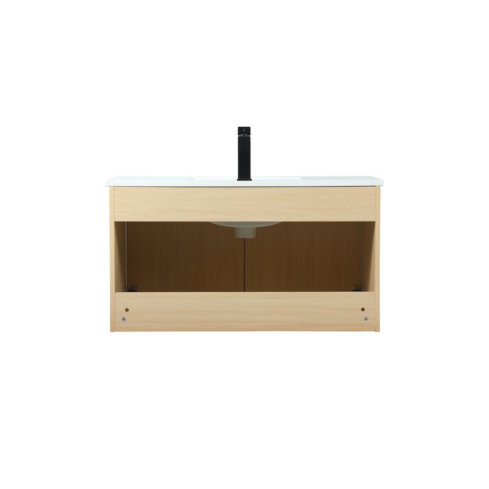 36 Inch Single Bathroom Vanity In Maple. Picture 16