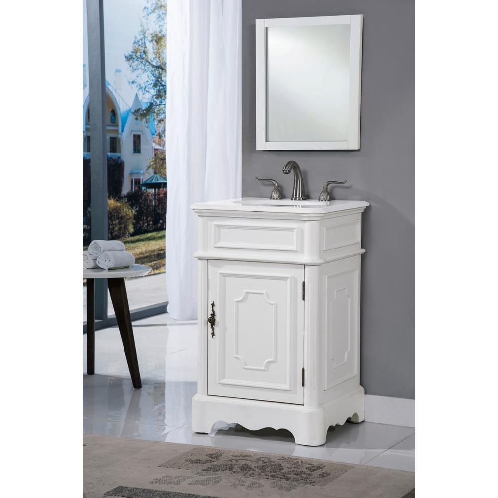 21 inch Single Bathroom vanity in Antique White. Picture 12