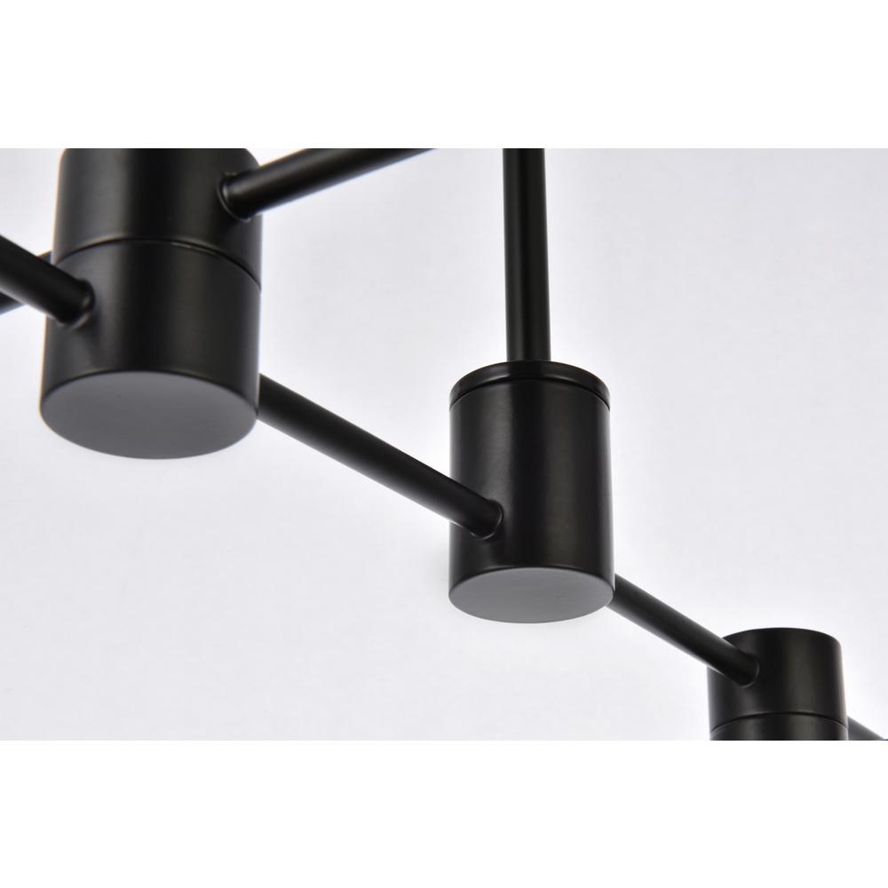 Xavier 6 lights pendant in black. Picture 3