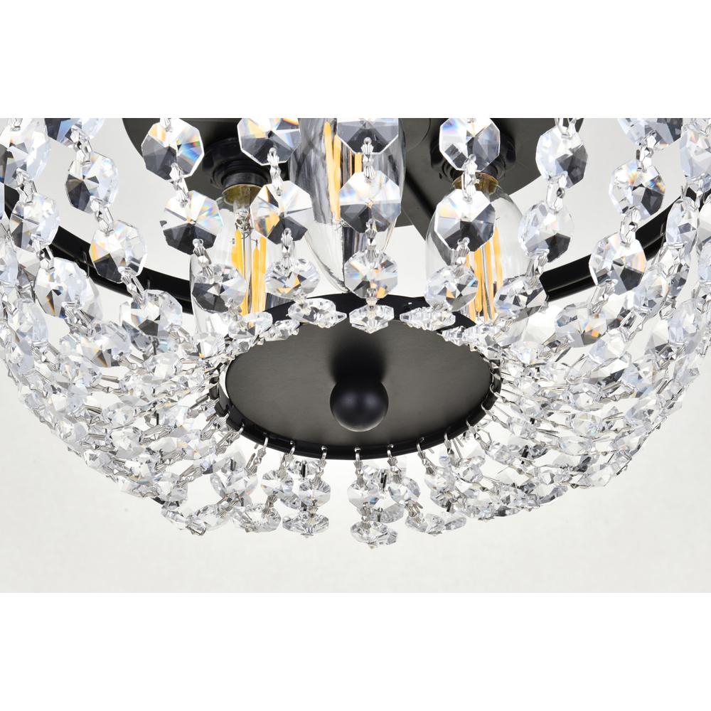 Cora 10 inch flush mount in black. Picture 3