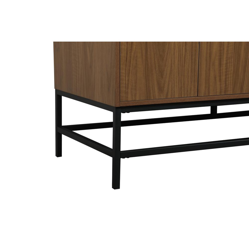 60 inch double bathroom vanity in walnut brown. Picture 13