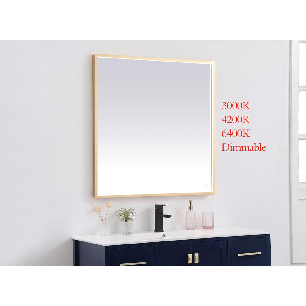 Pier 36x36 inch LED mirror with adjustable color temperature. Picture 2