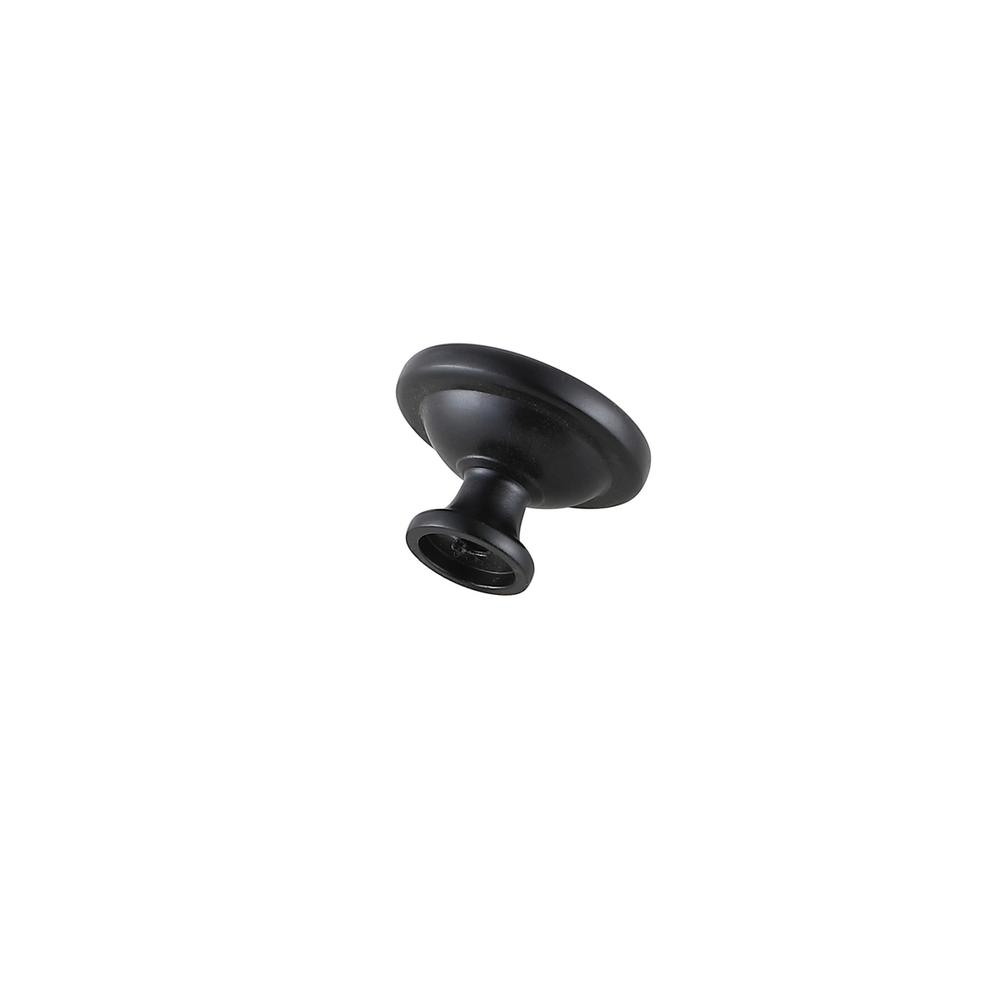 Garlande 1.2" Diameter Matte Black Mushroom Knob Multipack (Set of 10). Picture 4