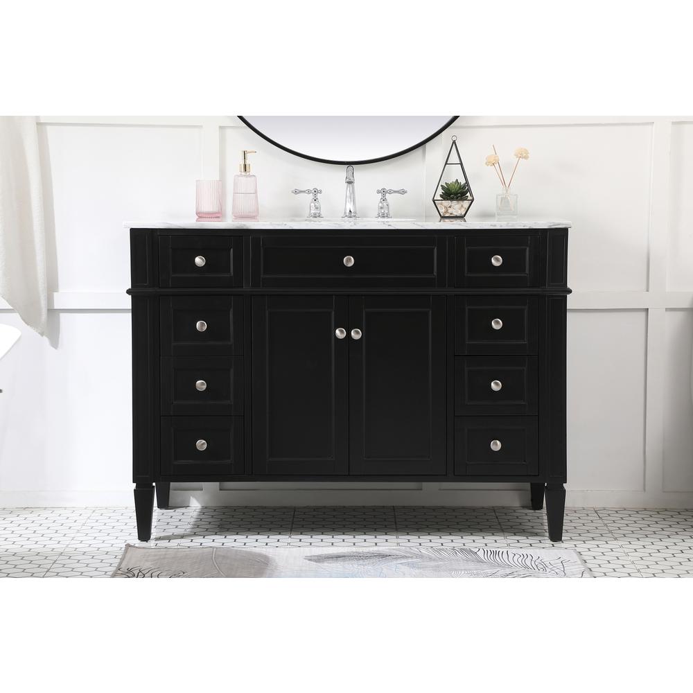 48 inch Single bathroom vanity in Black. Picture 14