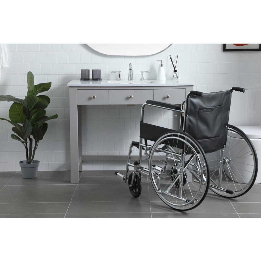 42 Inch ADA Compliant Bathroom Vanity In Grey. Picture 14