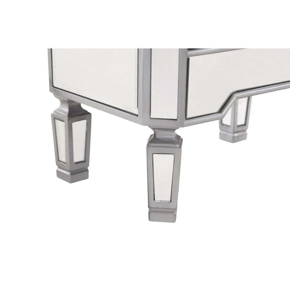 Vanity Table 42 in. x 18 in. x 31 in. in silver paint. Picture 7