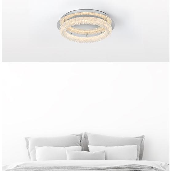Bowen 22 inch Adjustable LED Flush Mount in Chrome. Picture 10
