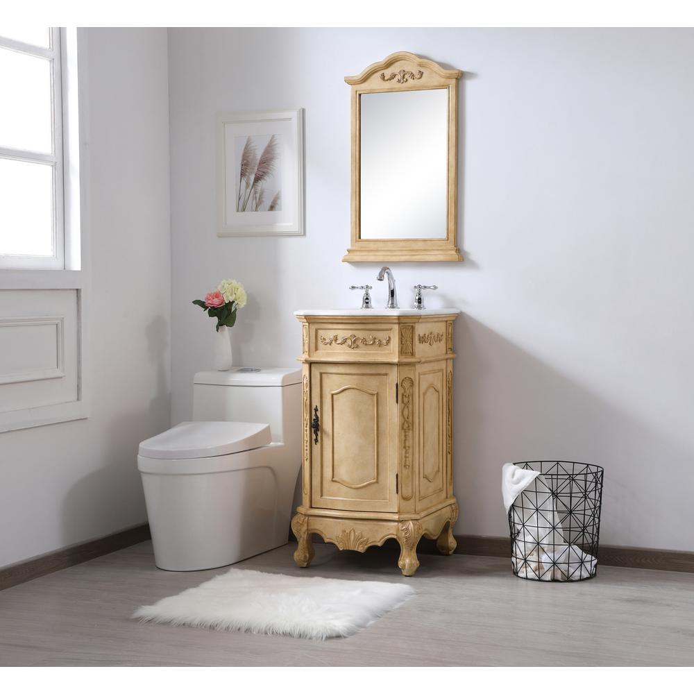 24 inch Single Bathroom vanity in Antique Beige. Picture 8