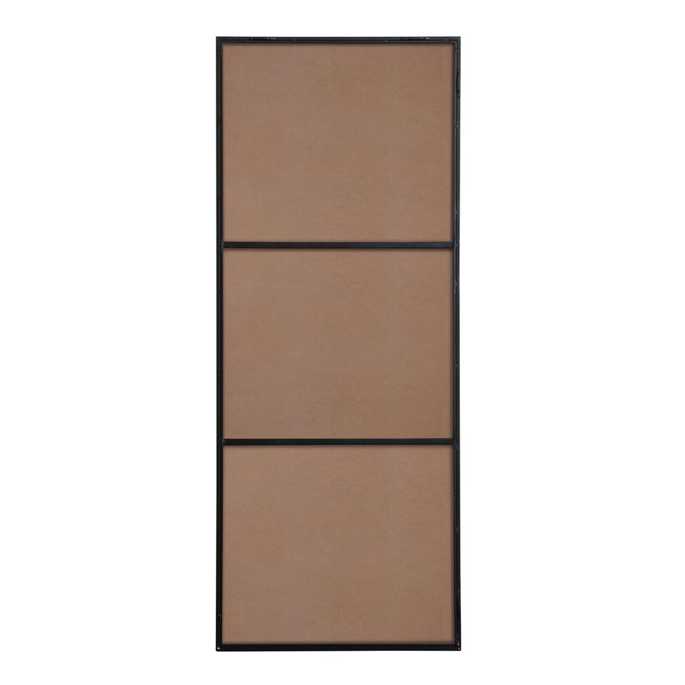 Metal frame rectangle mirror 24 inch in Black. Picture 11