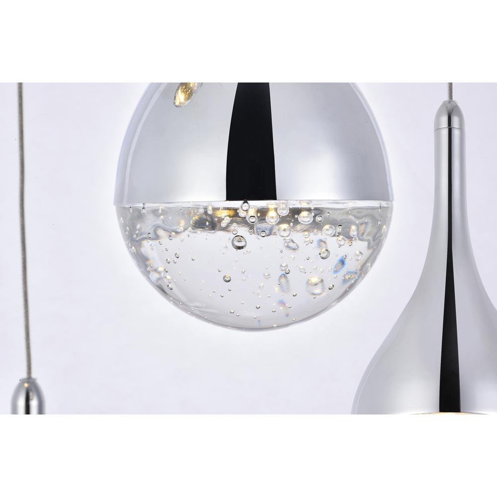 Amherst Collection LED 9-light chandelier 24in x 9in chrome finish. Picture 5