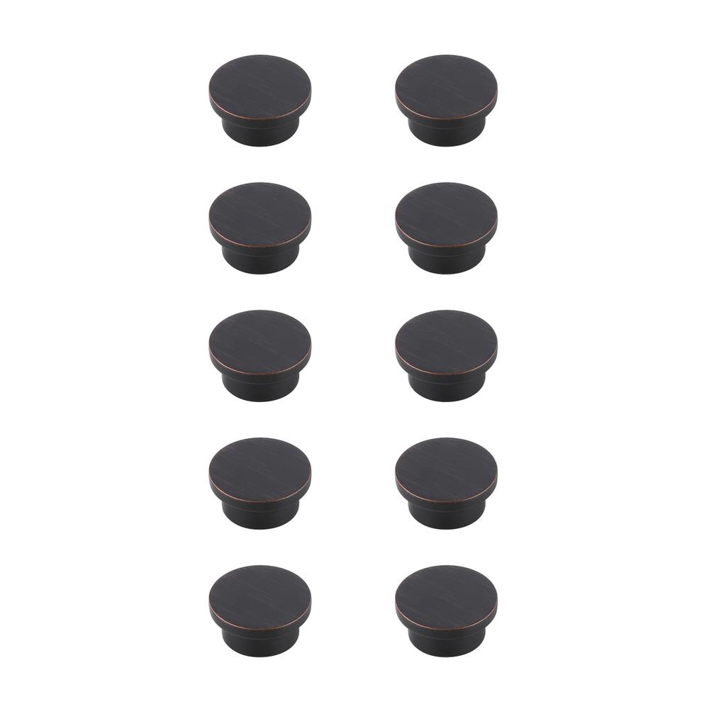 Trovon 1.6" Diameter Oil-rubbed Bronze Oversize Round Knob Multipack (Set of 10). Picture 1
