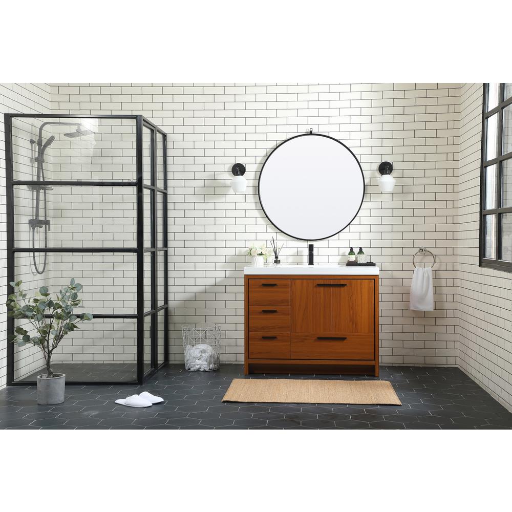 42 inch Single bathroom vanity in Teak. Picture 4