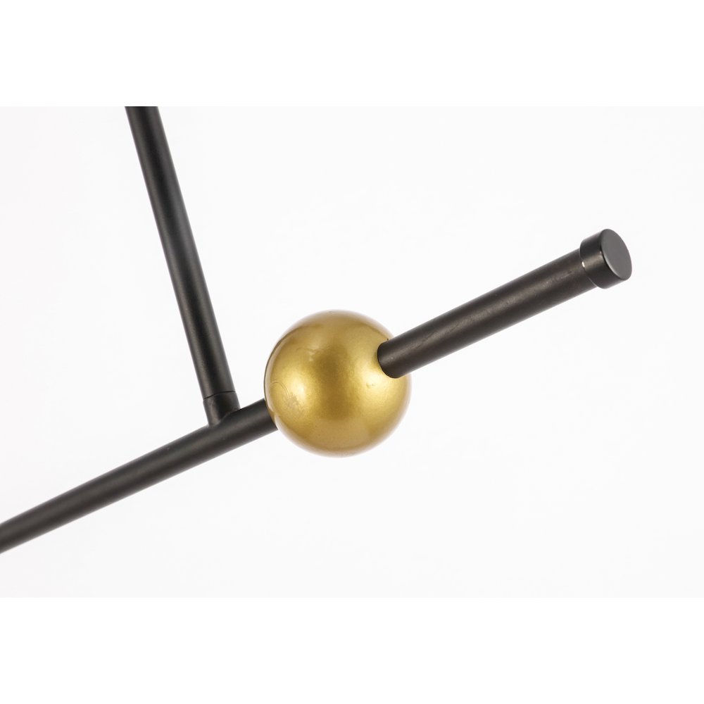 Brees 1 Light Black And Brass Pendant. Picture 13