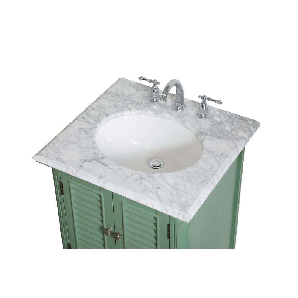 24 inch Single Bathroom Vanity in Vintage Mint. Picture 11