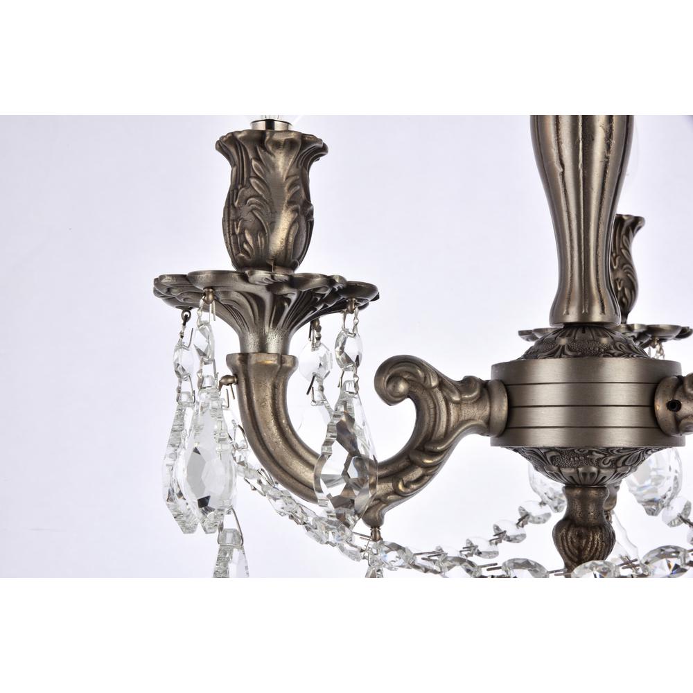 Rosalia 3 light Pewter Flush Mount Clear Royal Cut Crystal. Picture 5