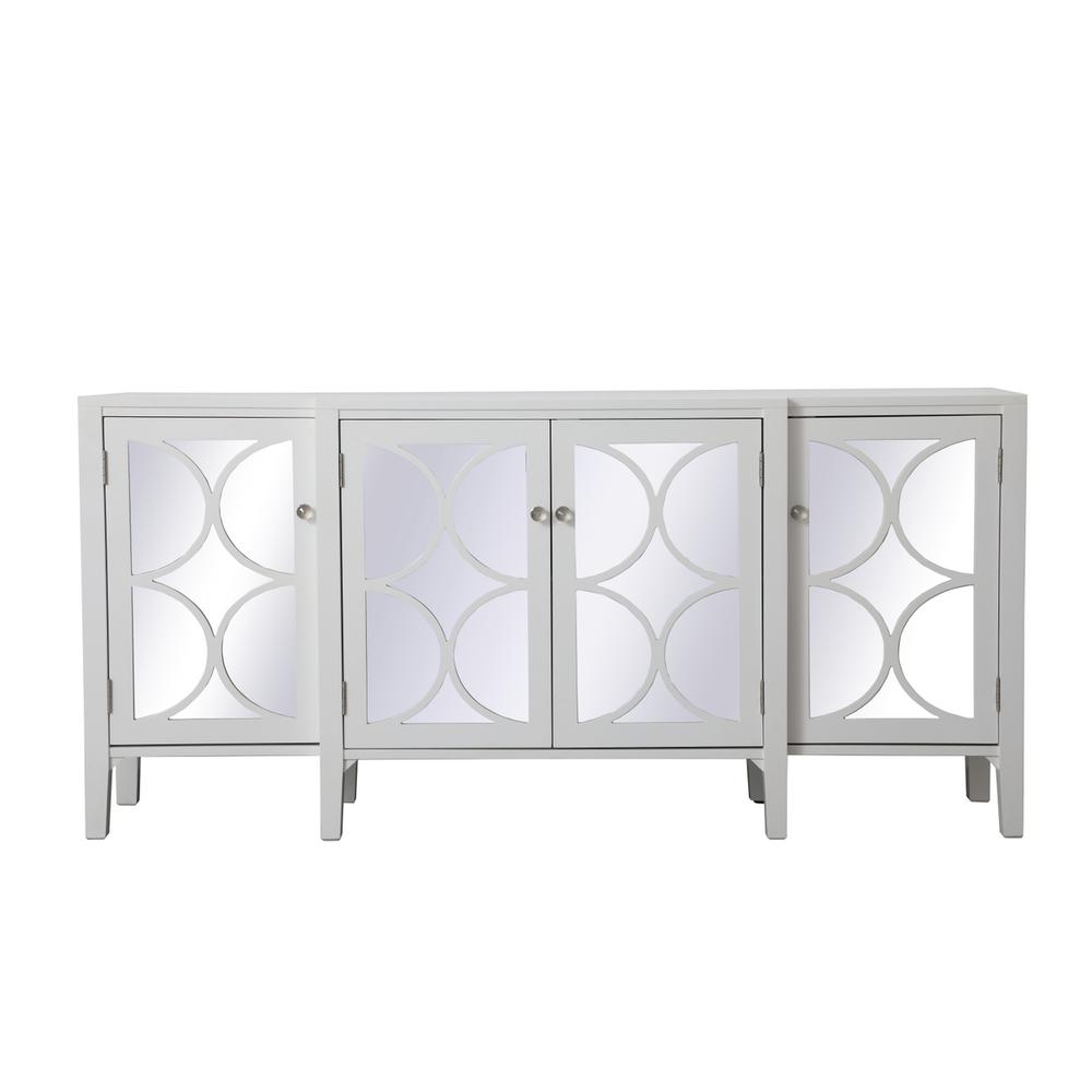 72 inch mirrored credenza in White. Picture 1