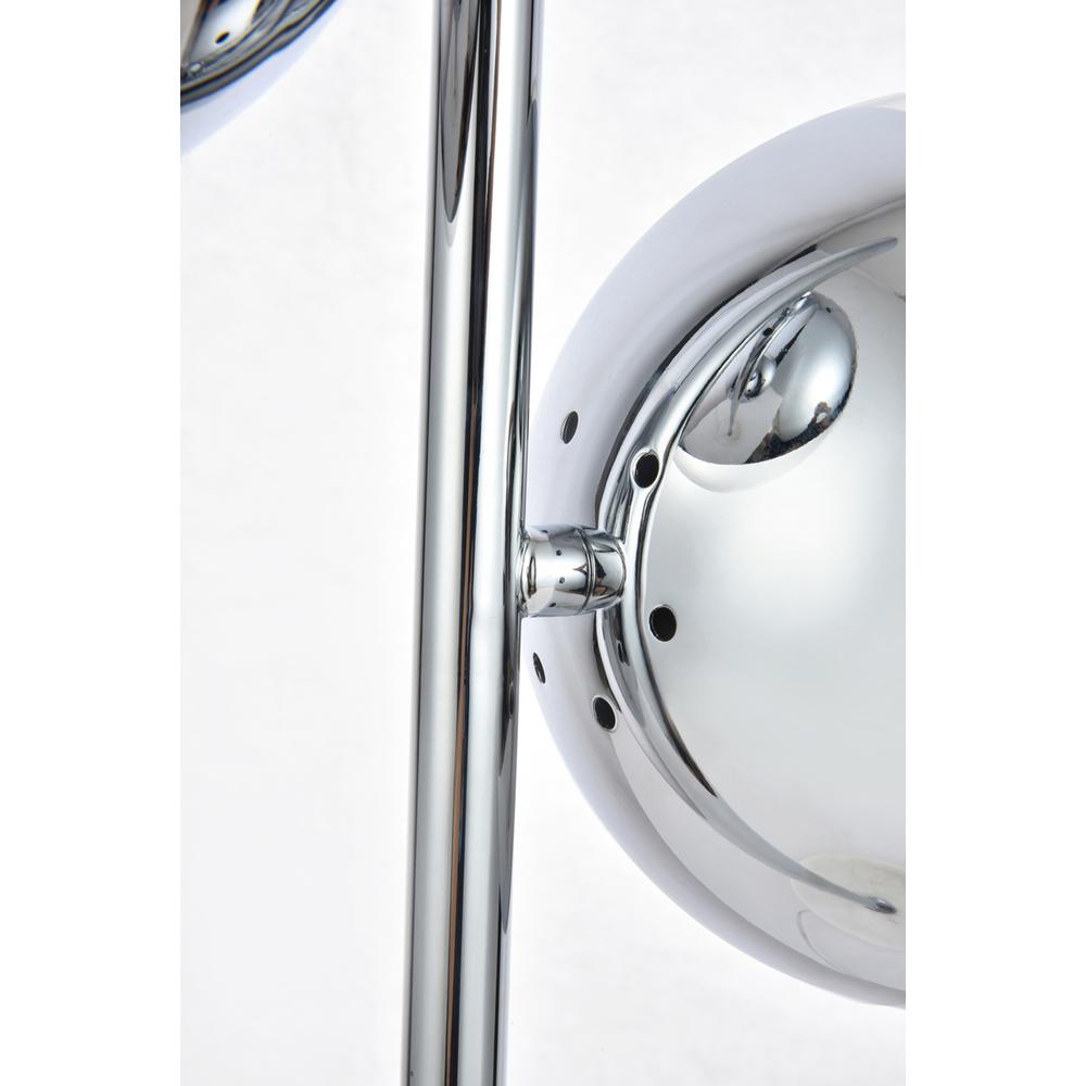 Eclipse 2 Lights Chrome Table Lamp With Clear Glass. Picture 3