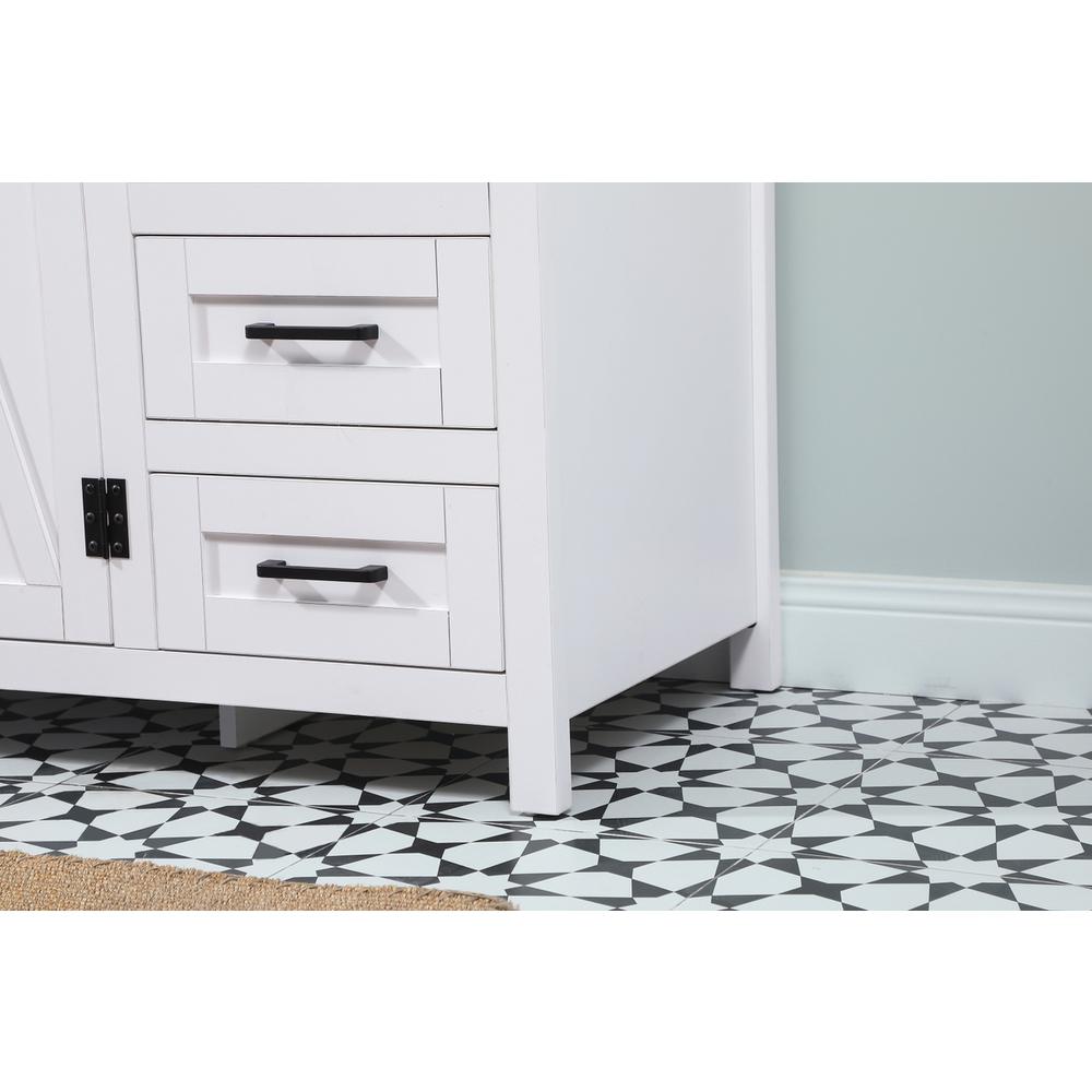 42 inch Single bathroom vanity in white with backsplash. Picture 6