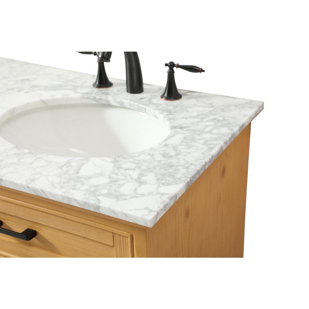60 inch double bathroom vanity in natural wood. Picture 11