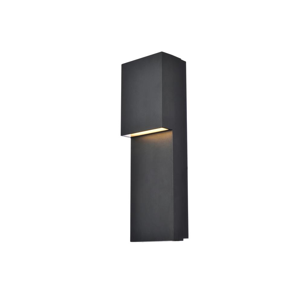 Raine Integrated LED wall sconce in black. Picture 6