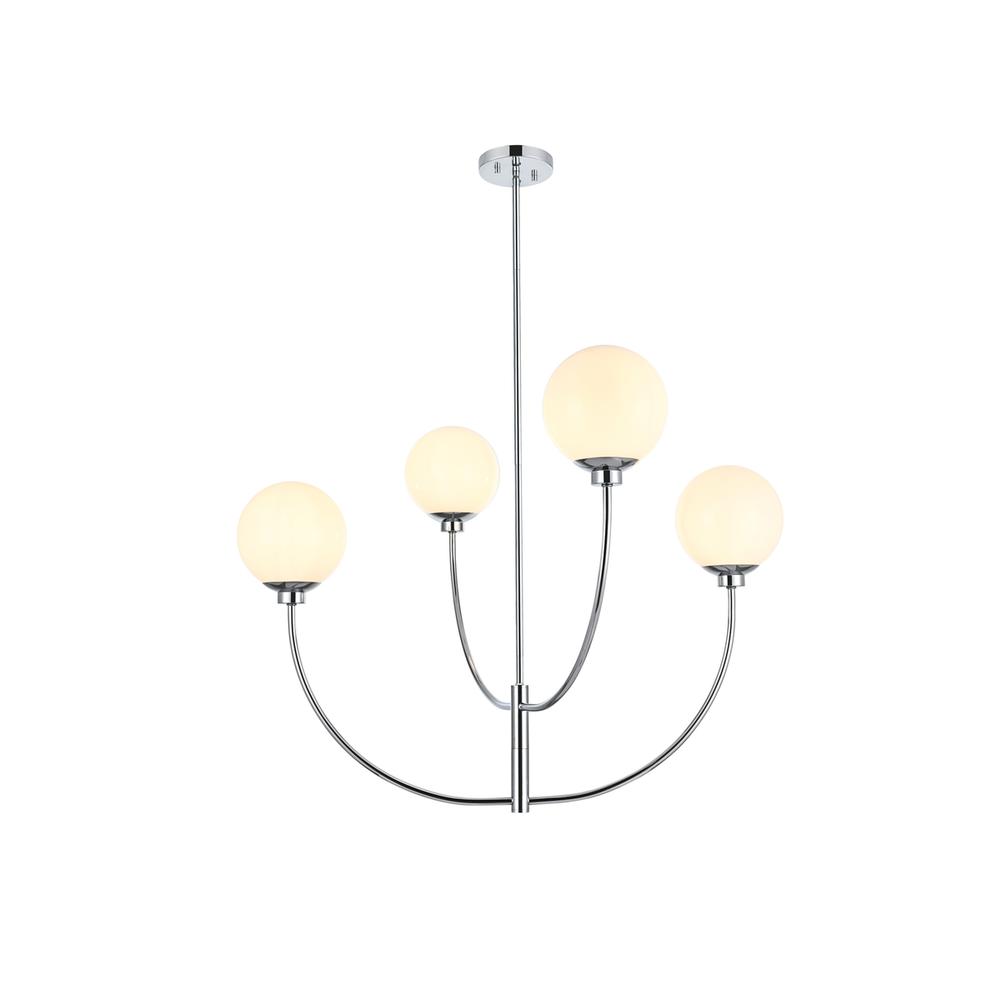 Nyomi 36 inch chandelier in Chrome. Picture 1