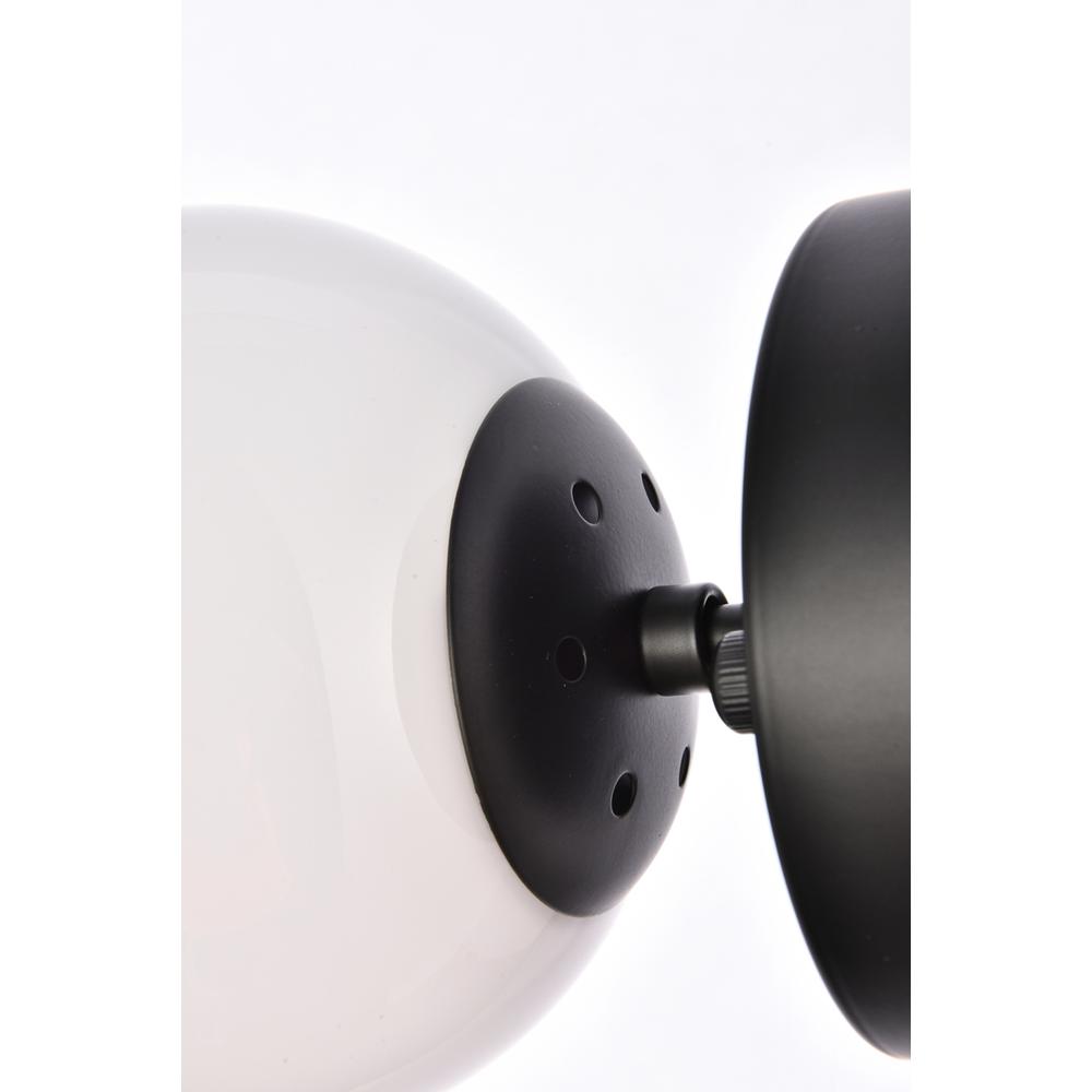 Mimi six inch dual flush mount and bath sconce in black with frosted glass. Picture 4