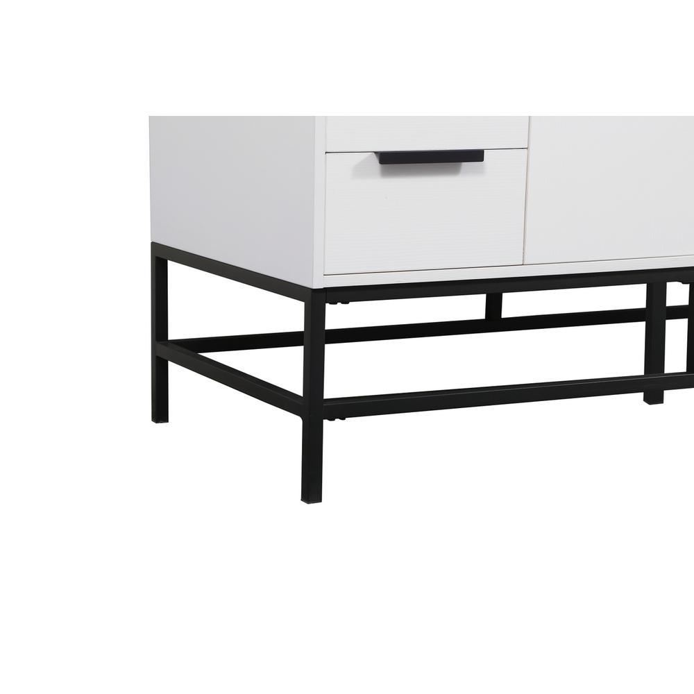 48 inch Single bathroom vanity in white with backsplash. Picture 13