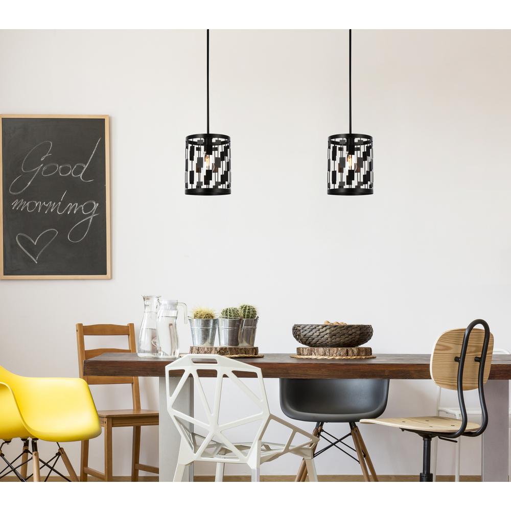 Levante 1 light pendant in black. Picture 7