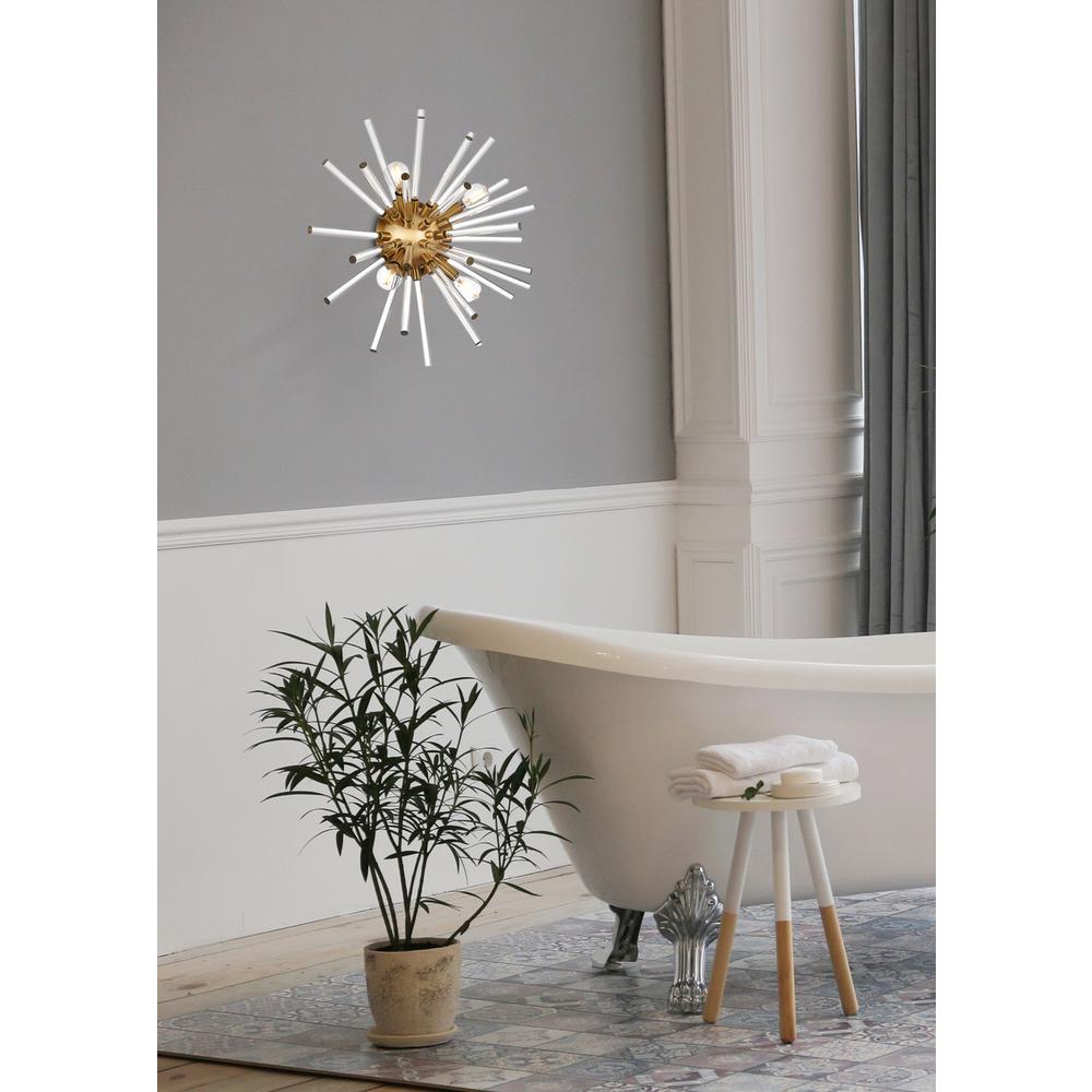 Sienna 18 Inch Crystal Rod Wall Sconce In Gold. Picture 8