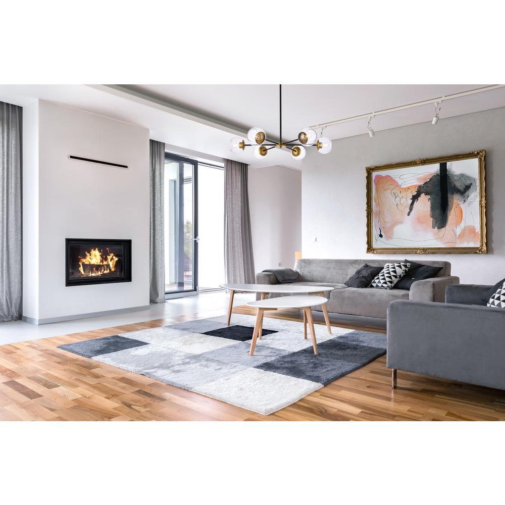 Briggs 36 inch pendant in black and brass with clear shade. Picture 7