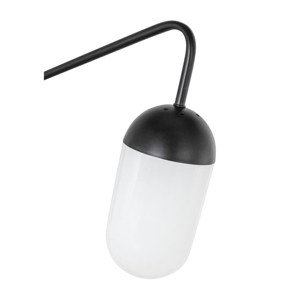 Kace 1 light Black and frosted white glass wall sconce. Picture 10