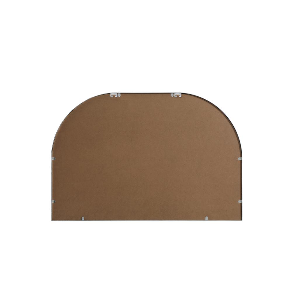Metal Frame Arch Mirror 36x24 Inch in Silver. Picture 8