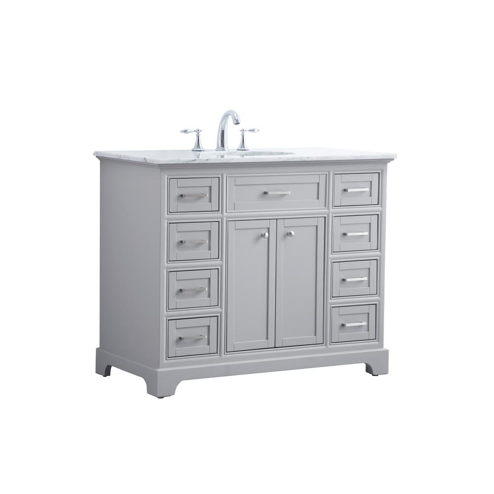 42 in. Single Bathroom Vanity set in light grey. Picture 10