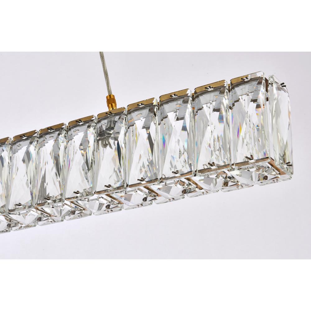 Monroe 31 inch LED linear pendant in gold. Picture 4