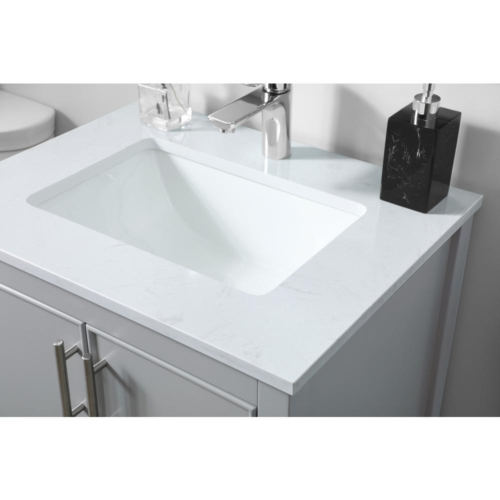 24 Inch SIngle Bathroom Vanity In Grey. Picture 5