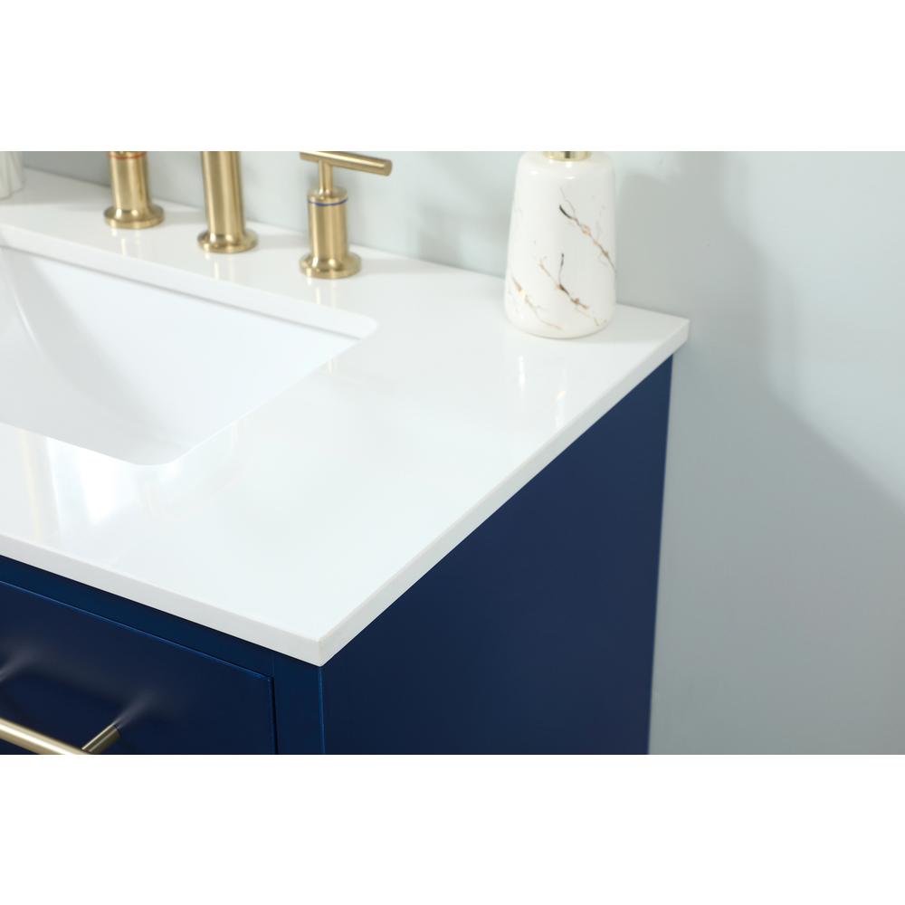 30 inch Single bathroom vanity in blue. Picture 8