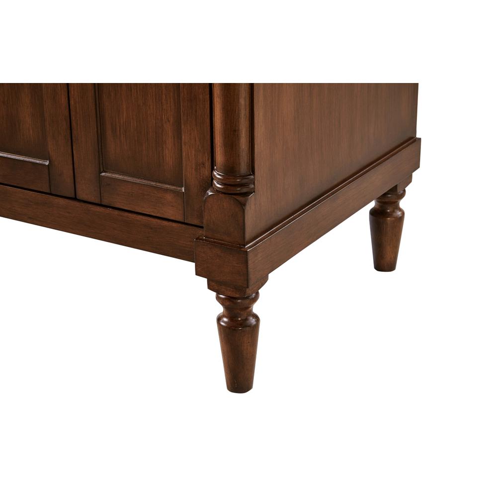 24 inch Single Bathroom vanity in Walnut with ivory white engineered marble. Picture 6