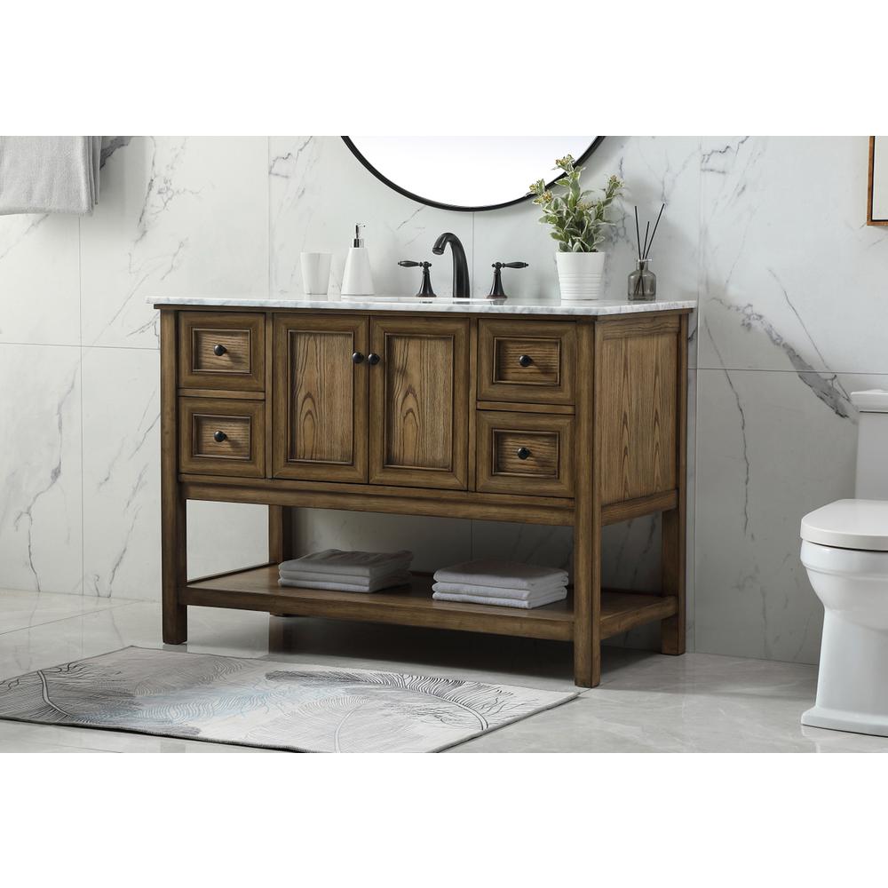 48 inch Single bathroom vanity in driftwood. Picture 2