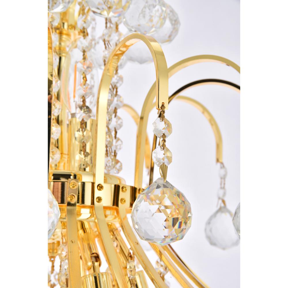 Toureg 15 light Gold Chandelier Clear Royal Cut Crystal. Picture 4
