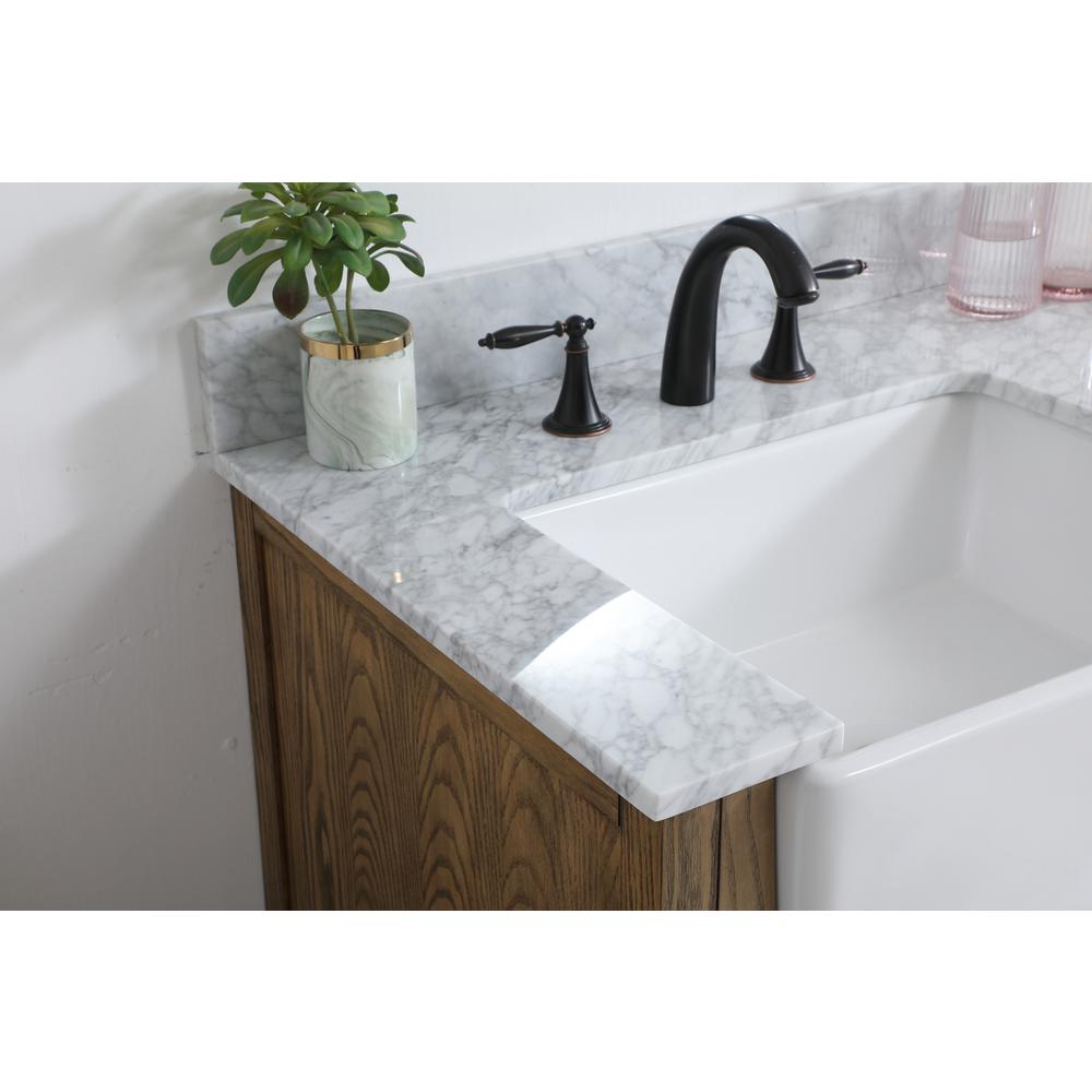 36 inch Single bathroom vanity in driftwood with backsplash. Picture 5