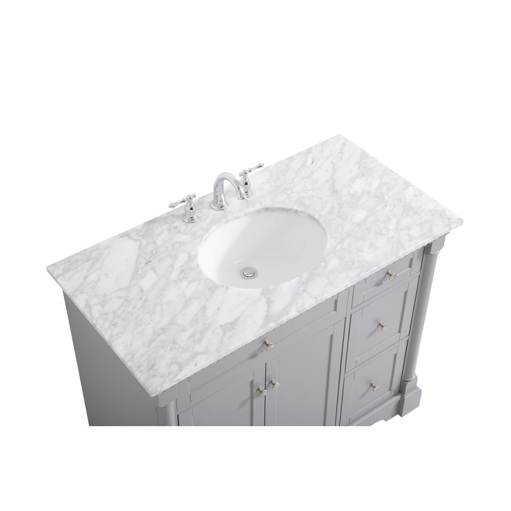 42 inch Single bathroom vanity in  Grey. Picture 10
