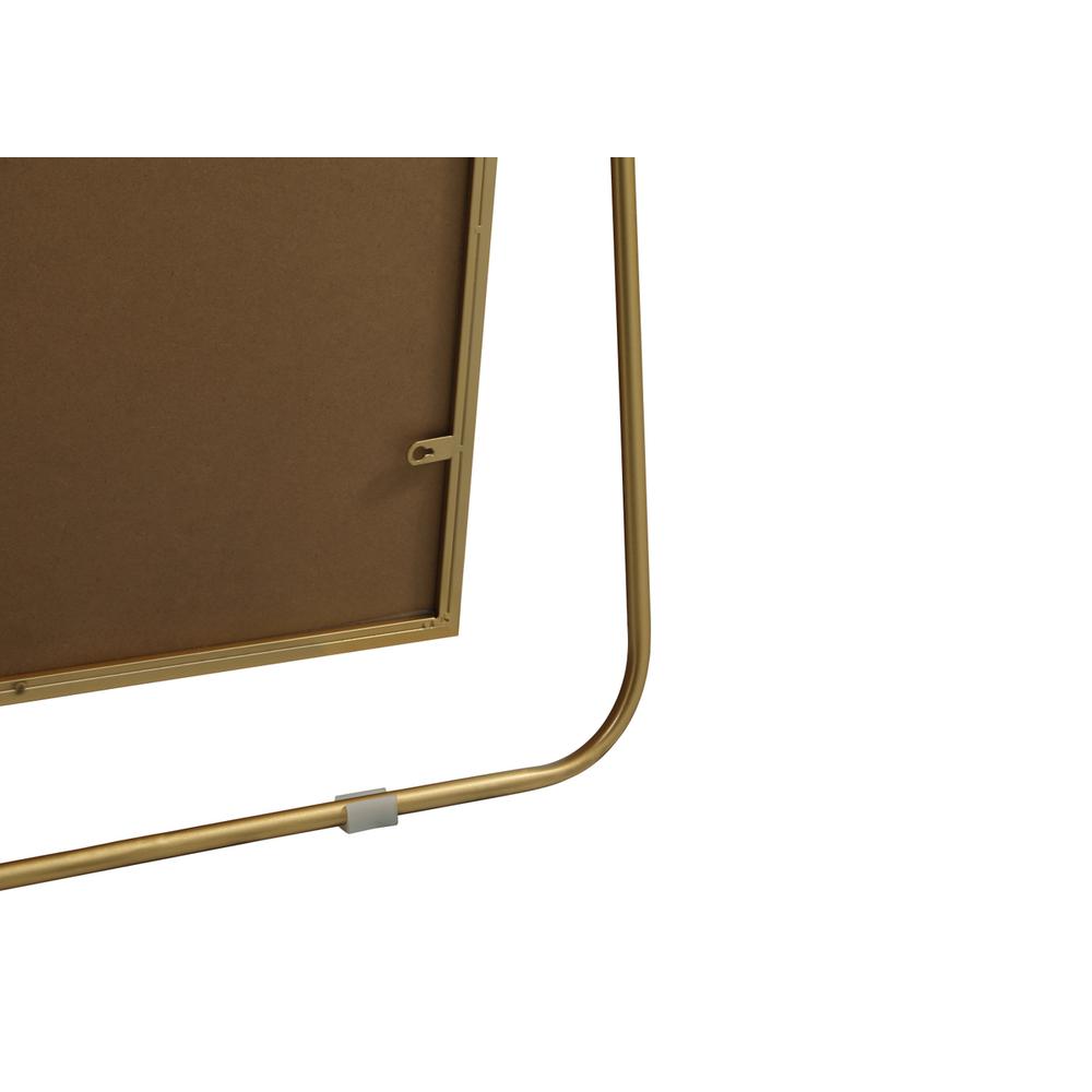 Metal Frame Rectangle Full Length Mirror 36x60 Inch in Brass. Picture 8