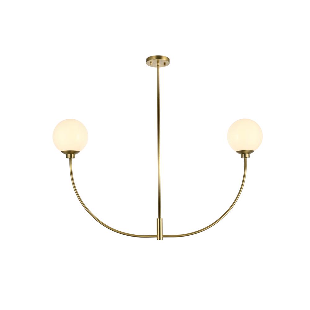 Nyomi 42 inch chandelier in Satin Gold. Picture 1