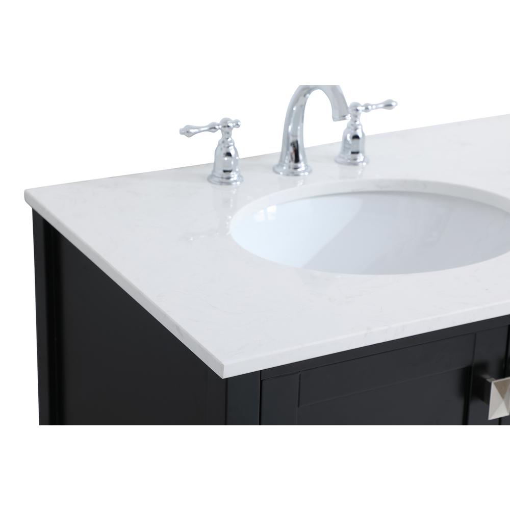 42 inch Single Bathroom Vanity in Black. Picture 10
