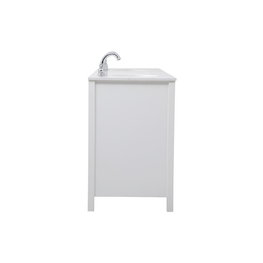72 inch Double Bathroom Vanity in White. Picture 13