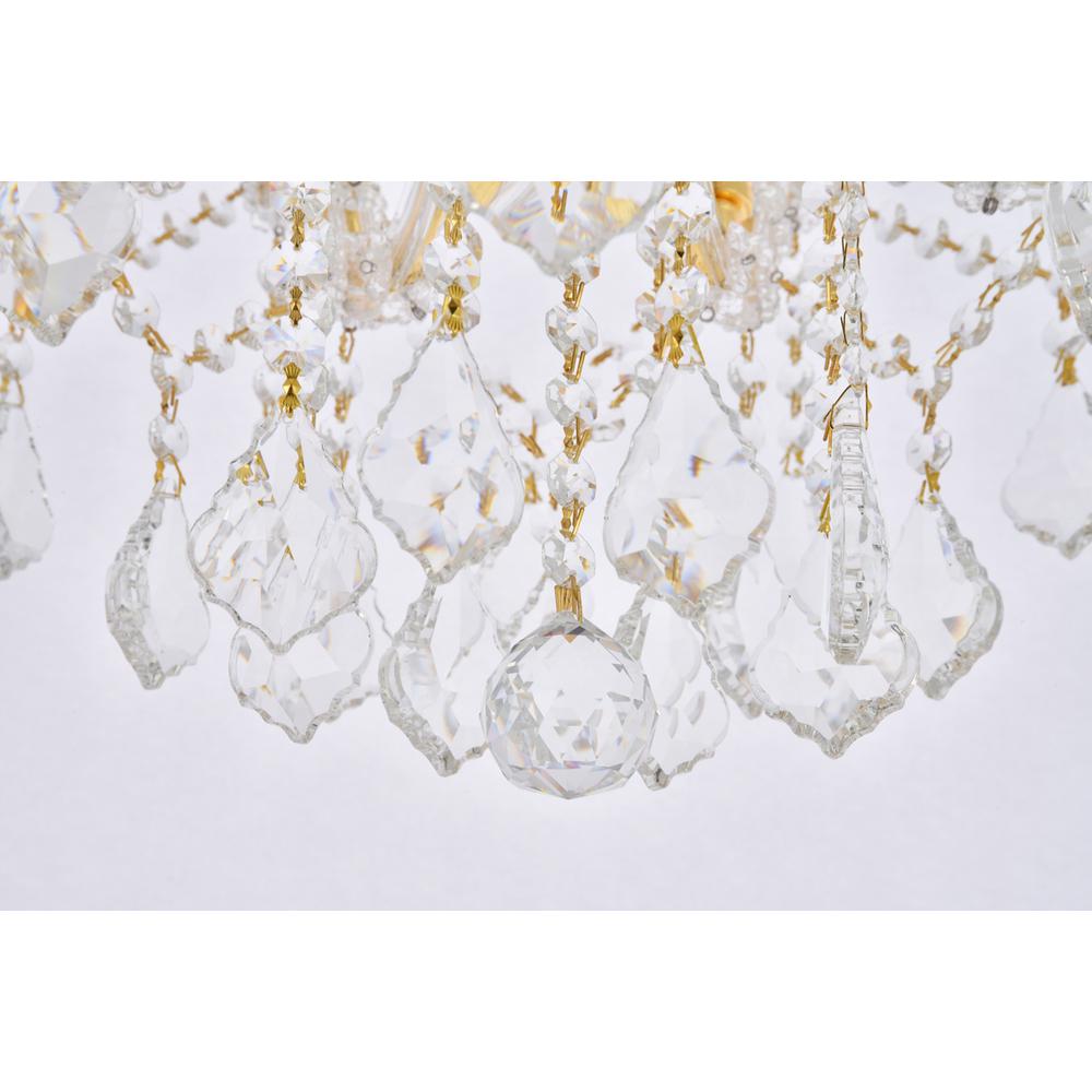 Maria Theresa 4 light Gold Flush Mount Clear Royal Cut Crystal. Picture 3
