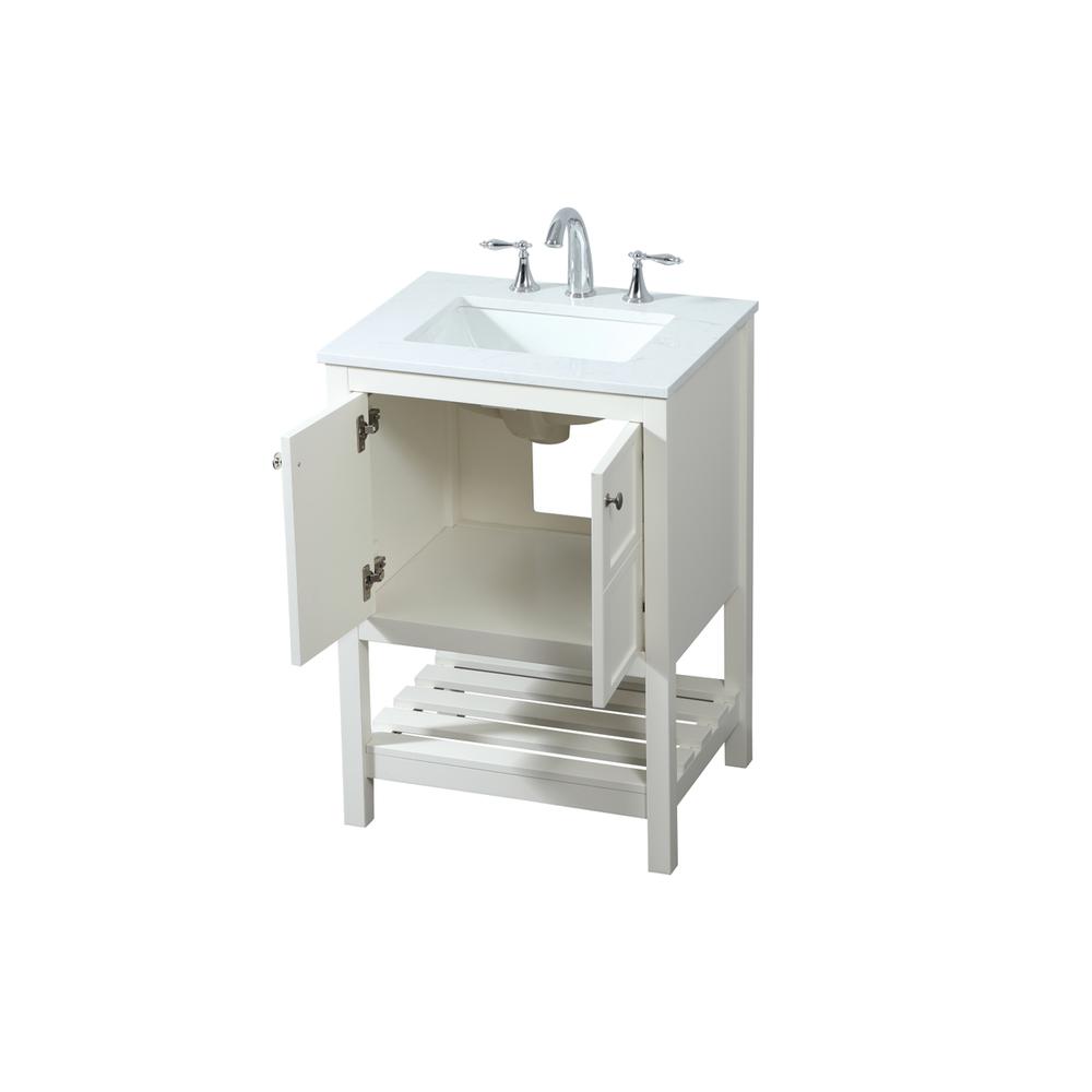 24 inch Single bathroom vanity in white. Picture 9